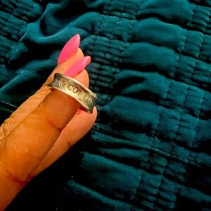 Tiffany & Co 1837 Medium width sterling silver band